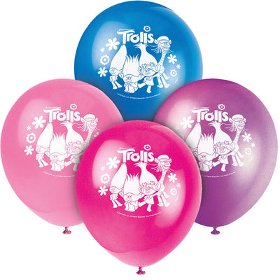 Unique 12 inch TROLLS (8 PK) Latex Balloons 50695-UN