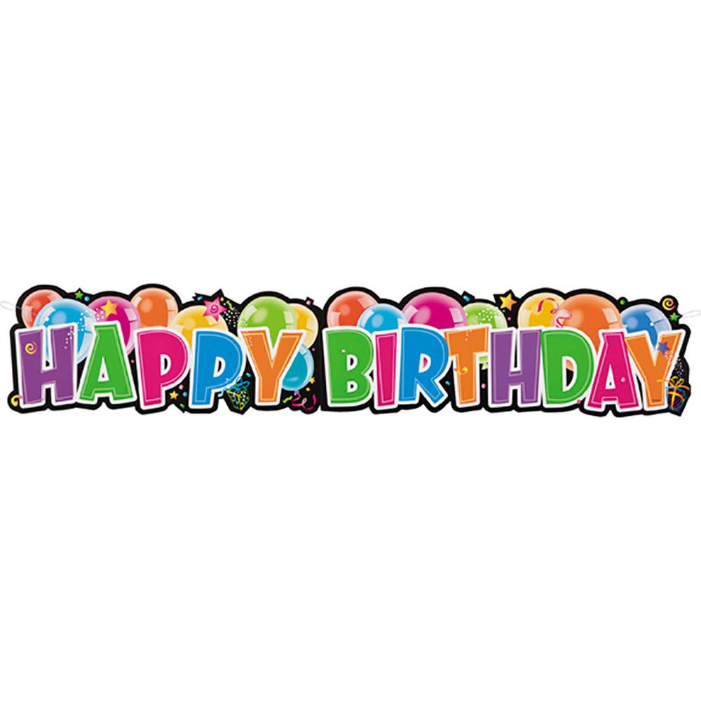 Unique 4.5ft HAPPY BIRTHDAY GIANT JOINTED BANNER Party Decor 90012-UN