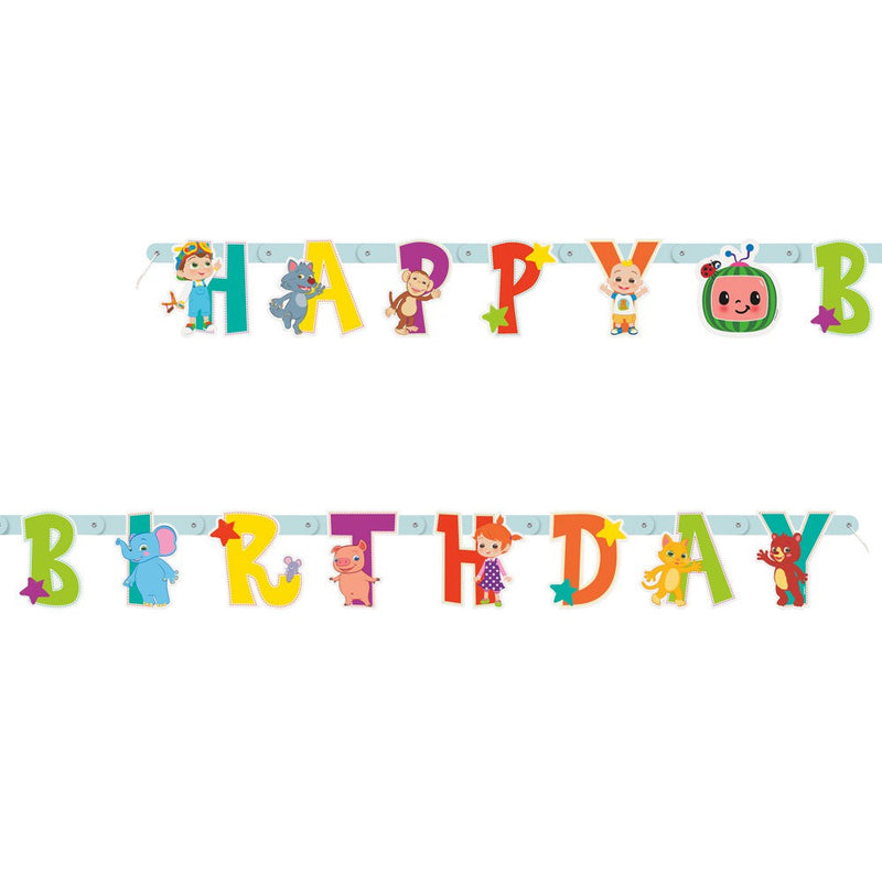 6.5Ft Unique Cocomelon Jointed Happy Birthday Banner - 21090