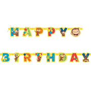 Unique 6.5ft CURIOUS GEORGE JOINTED HAPPY BIRTHDAY BANNER Party Decor 59268-UN