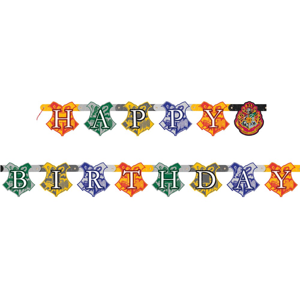 Unique 6.5ft HARRY POTTER JOINTED HAPPY BIRTHDAY BANNER Party Decor 59080-UN