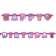 Unique 6.5ft PAW PATROL GIRL JOINTED HAPPY BIRTHDAY BANNER Party Decor 49115-UN