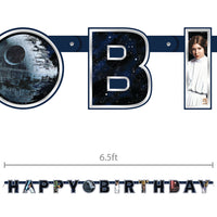 Unique 6.5ft STAR WARS CLASSIC JOINTED HAPPY BIRTHDAY BANNER Party Decor 79280-UN