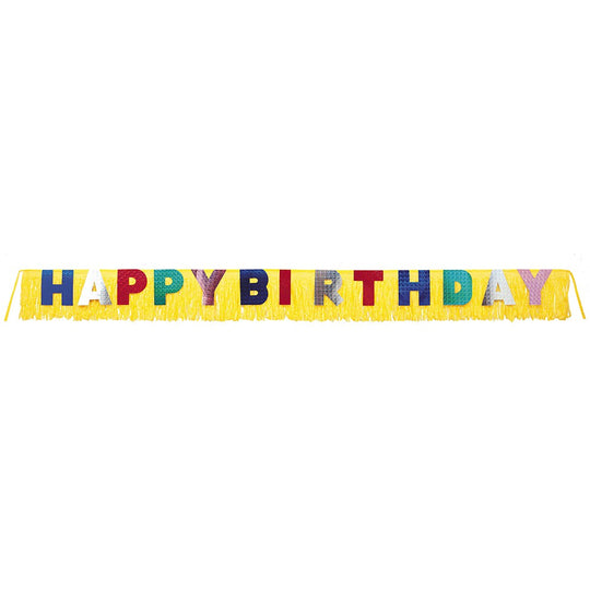 9.5Ft Unique Happy Birthday Fringe Banner - 9015