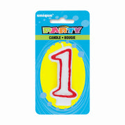 Unique NUMBER 1 DELUXE SHAPE BIRTHDAY CANDLE Candles 360-1-UN