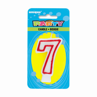 Unique NUMBER 7 DELUXE SHAPE BIRTHDAY CANDLE Candles 360-7-UN