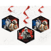 Unique STAR WARS EPISODE VIII HANGING SWIRLS (3 PK) Party Decor 59429-UN