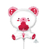 WHITE BEAR MINI SHAPE MINI SHAPE (AIR - FILL ONLY) - LA Balloons